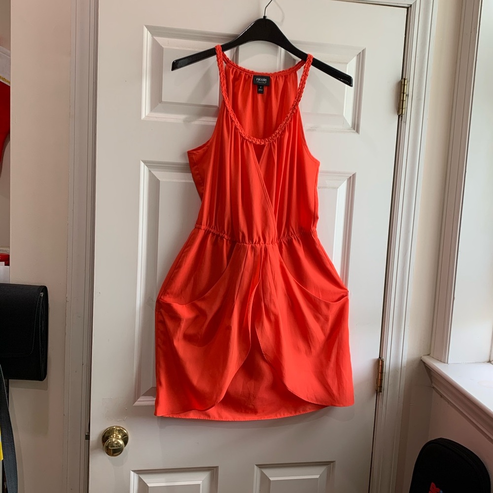 Nicole by Nicole Miller Orange Dress Size 8